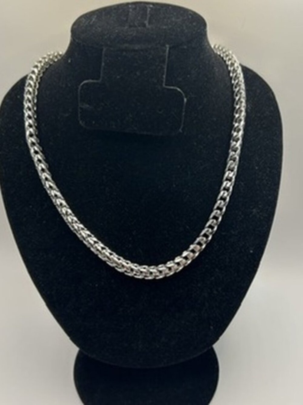 Franco Chain 20 Inch Mens Real Silver Solid Box Link Plated Durable Everyday